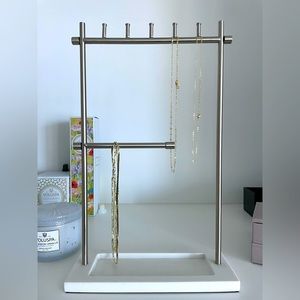 Two Tier Marble Jewelry Organizer